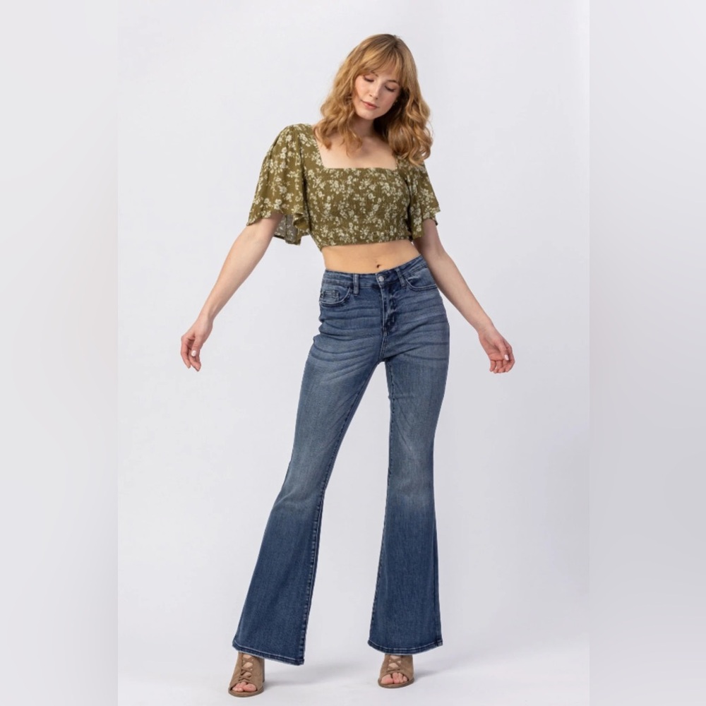 Judy Blue Women's Boot Cut Jeans - Deep Blue